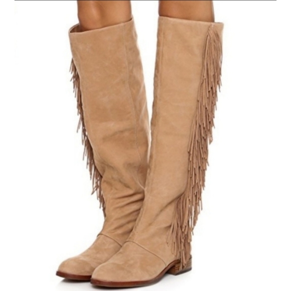 SAN EDELMAN "Josephine " tall boots with tassels size 5M - Picture 2 of 16